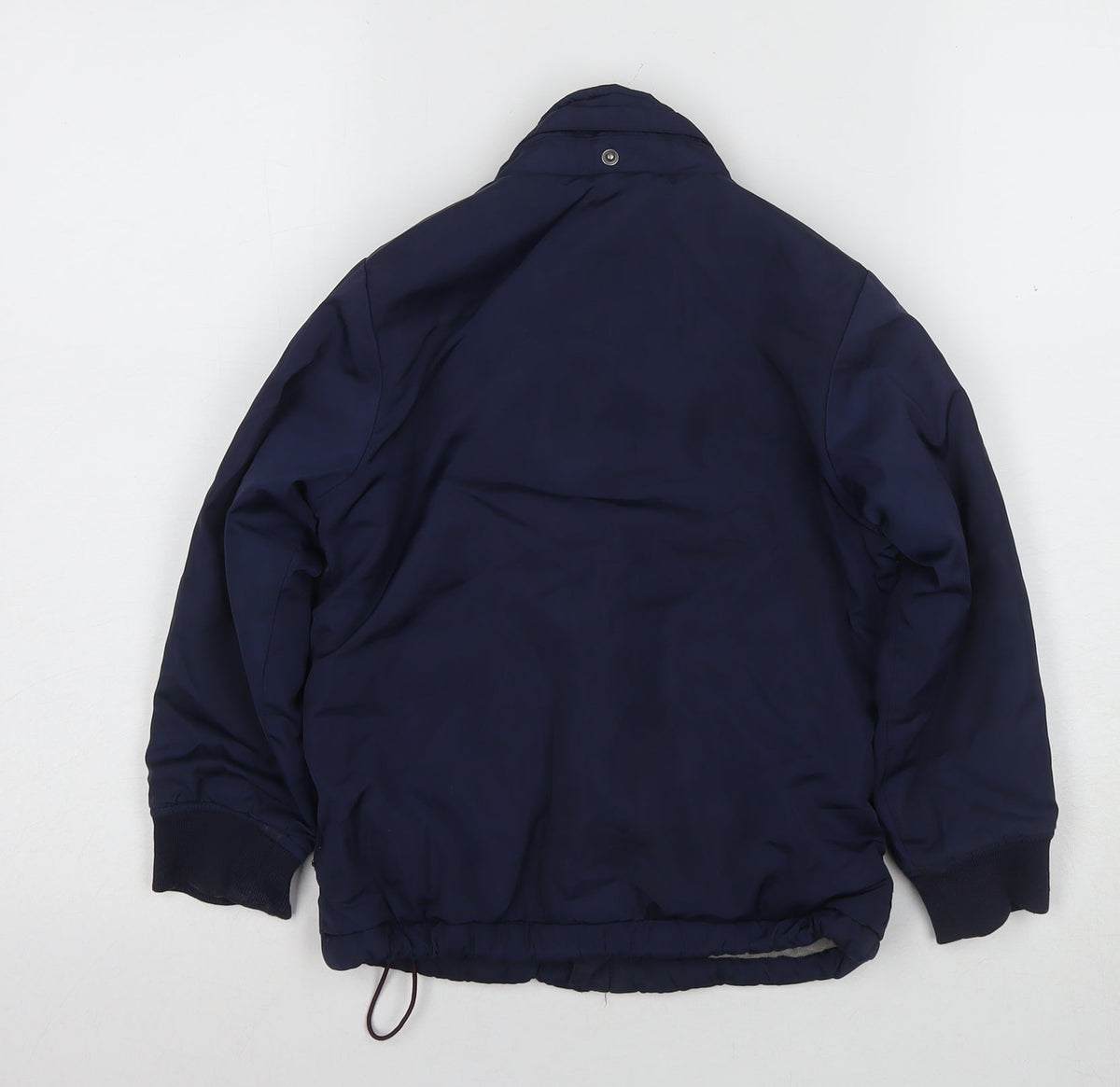 Back view of Timberland boys’ blue puffer jacket, size 8