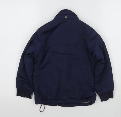Back view of Timberland boys’ blue puffer jacket, size 8