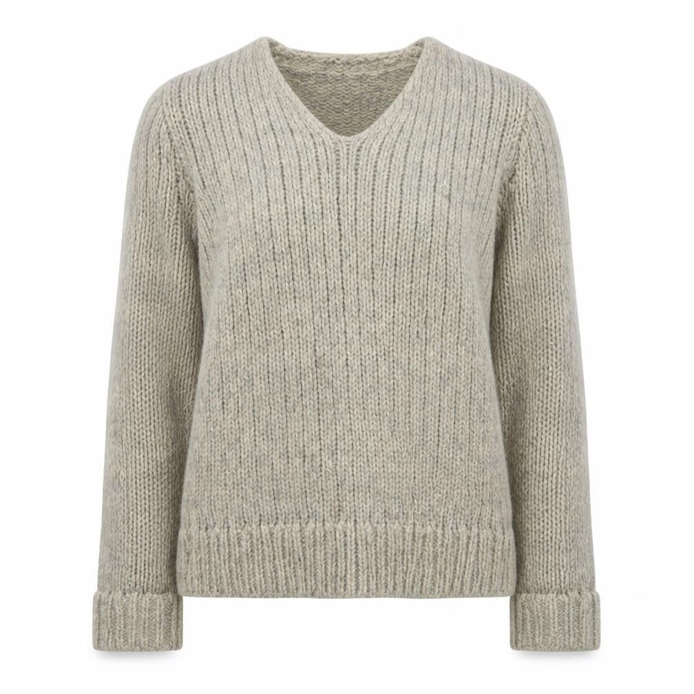 A.P.C. Women’s Grey Chunky Knit Pullover Jumper M