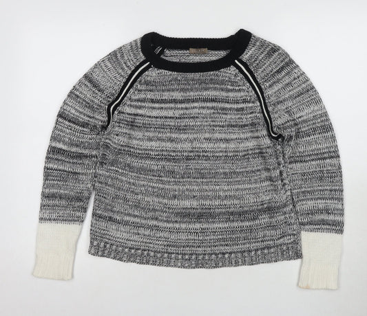 Lilla P Women's Grey Pullover Jumper, Size L, Raglan Sleeve