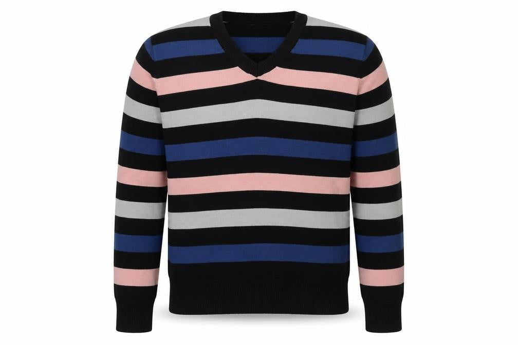 Jack & Jones Men's Multicoloured Striped Pullover - M