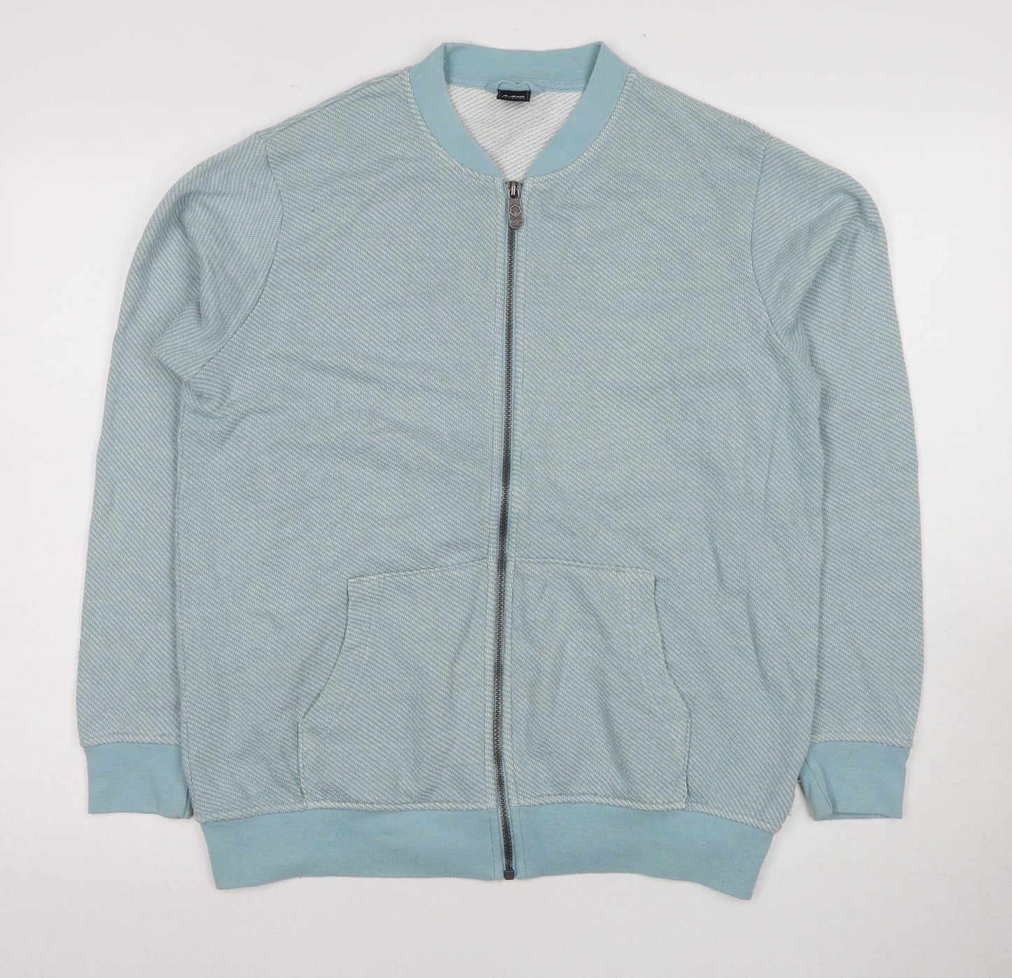 Cotton Traders Men's Blue Full Zip Sweatshirt M