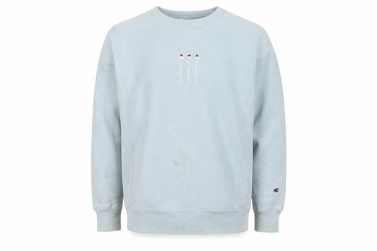 Champion Blue Unisex Pullover Sweatshirt Small