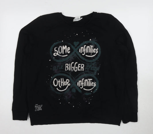 The Fault In Our Stars Women's Black Graphic Sweatshirt Size 16