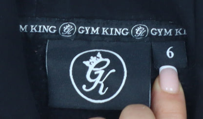 Gym Womens King Black Hoodie Cotton-Poly Pullover Size 6