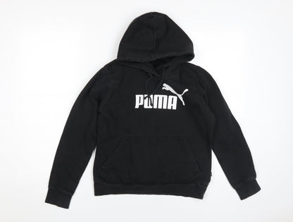 Additional front view of Puma boys’ black hoodie pullover m casual sportswear