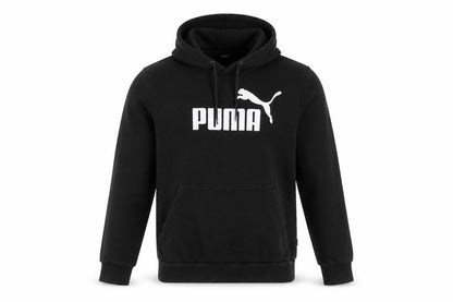 Front view of Puma boys’ black hoodie pullover m casual sportswear