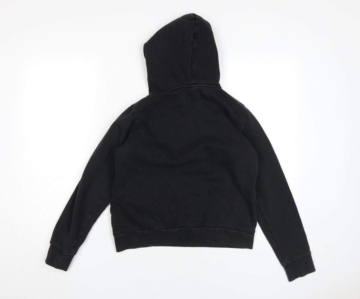 Back view of Puma boys’ black hoodie pullover m casual sportswear