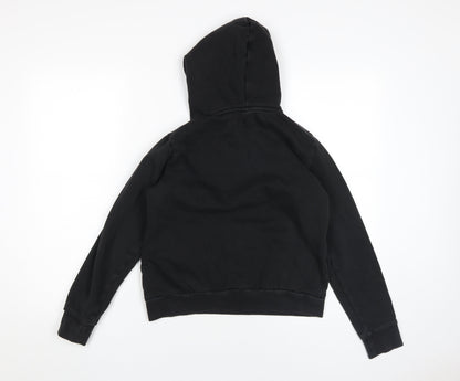 Back view of Puma boys’ black hoodie pullover m casual sportswear