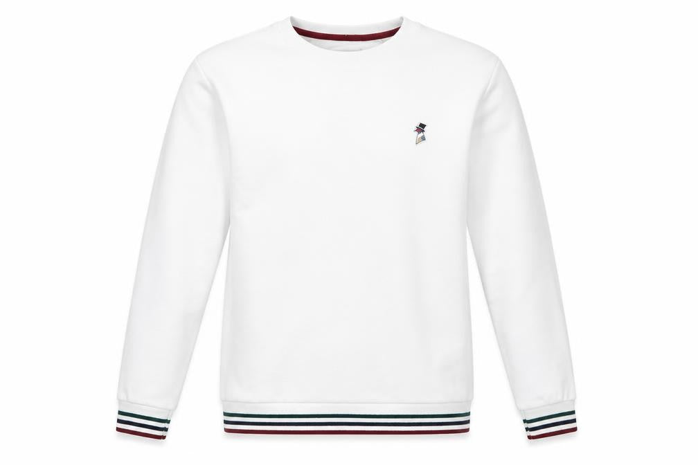 Jack Wills Men's White Pullover Sweatshirt S