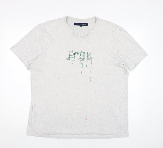 French Connection Men's Grey XL Graphic Cotton T-Shirt