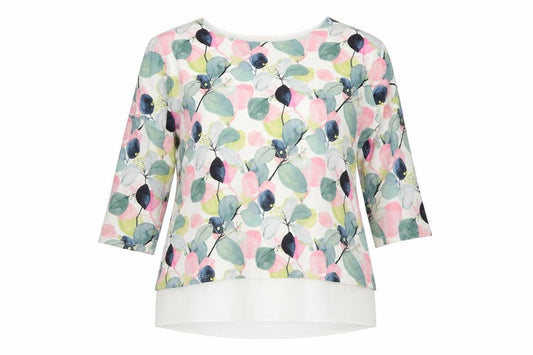 Phase Eight Women's Floral Tunic 3/4 Sleeve Blouse UK 14