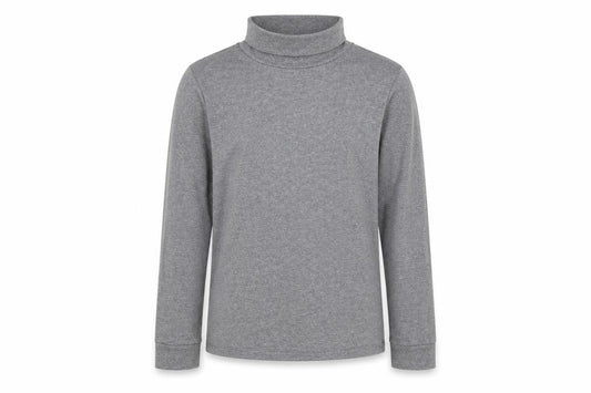 Front view of La Redoute girls’ grey long sleeve t-shirt, size 12, years