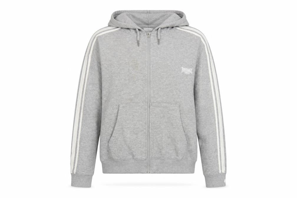Lonsdale Women's Grey Full Zip Hoodie Size 12