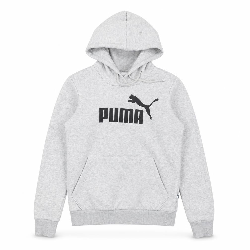 PUMA Grey Unisex Adults Pullover Hoodie Size 8