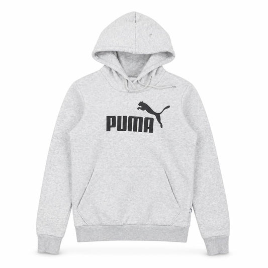 PUMA Grey Unisex Adults Pullover Hoodie Size 8
