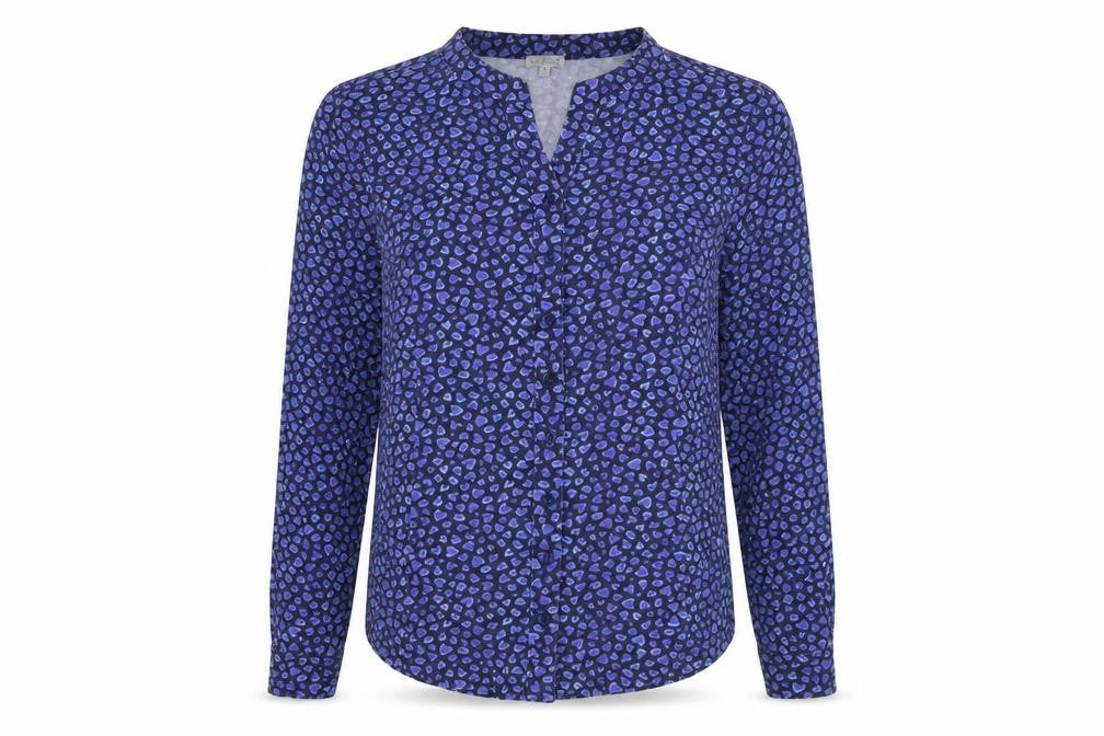 Kettlewell Women's Blue M Animal Print Blouse