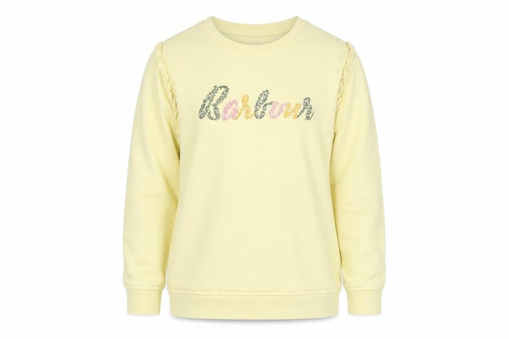 Barbour Girls Yellow Ruffle Sweatshirt 8-9 Years