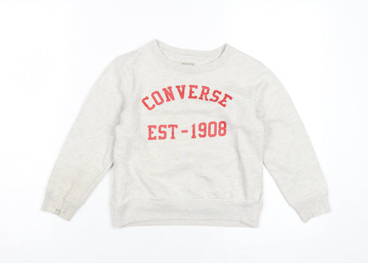 Converse Boys Grey Pullover Sweatshirt, Size 6-7 Years