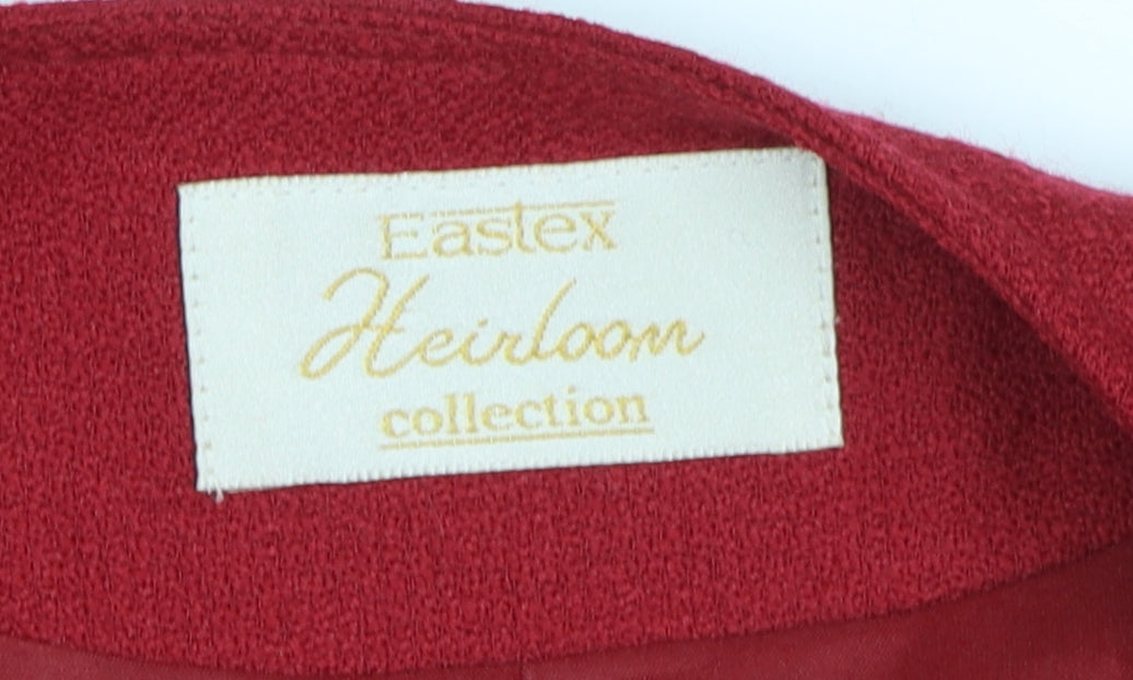 Eastex Women's Red Wool Blazer Size 14 Classic Style