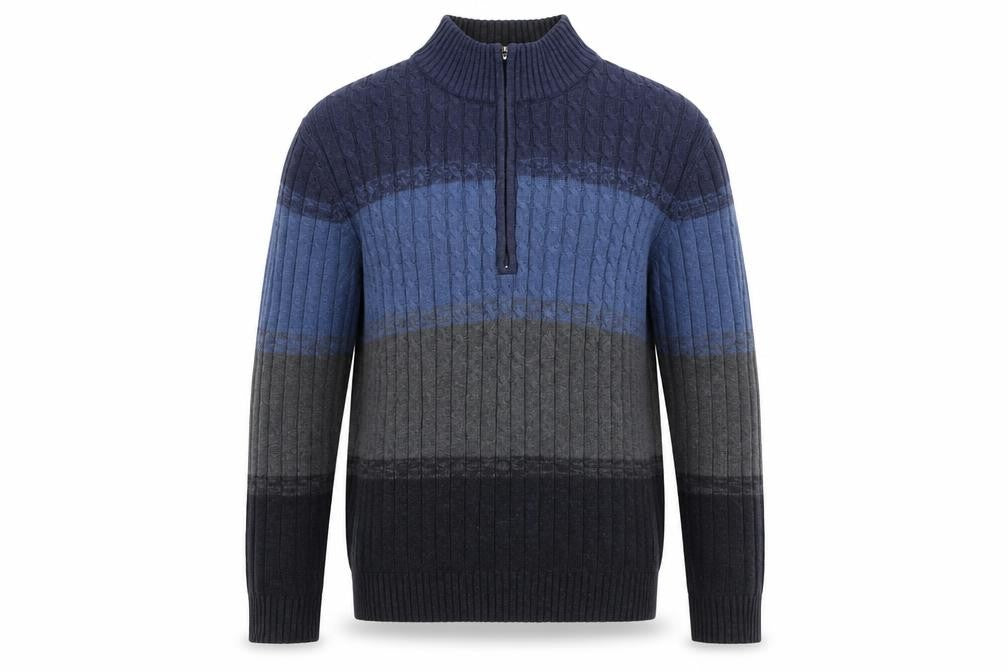 IZOD Men's Multicoloured Striped Cotton Pullover M