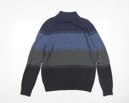 IZOD Men's Multicoloured Striped Cotton Pullover M