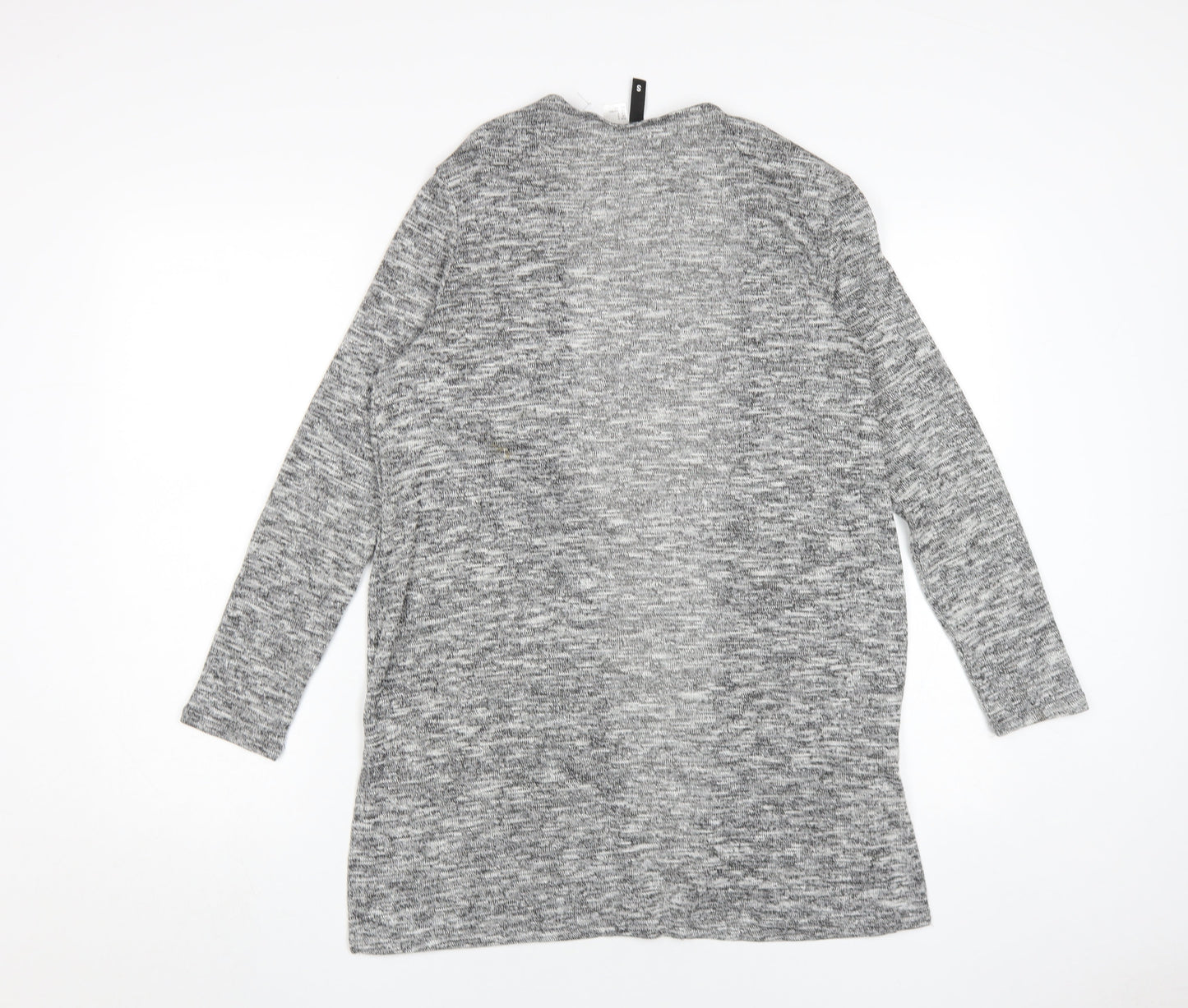 H&M Women Grey Cardigan, Size S, Open-Knit Casual