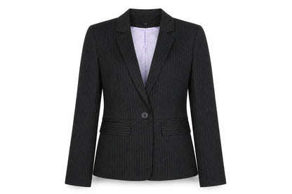 Warehouse Women's Black Pinstripe Jacket Size 10