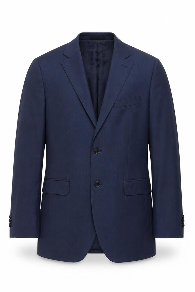 Massimo Dutti Men's Blue Wool Blazer Size 40R