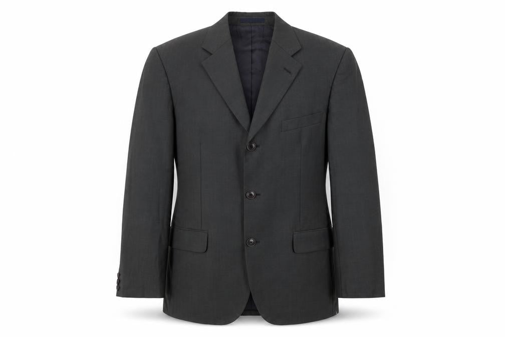 Kenzo Men's Grey Blazer, Size 40R, Wool, Formal Wear