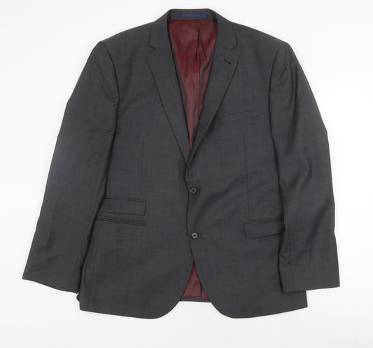 Next Men's Grey Regular Fit Blazer 44R Formal
