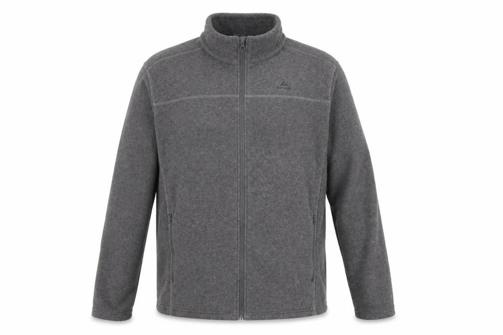 Quechua Men's Grey Fleece Full Zip Jacket XL