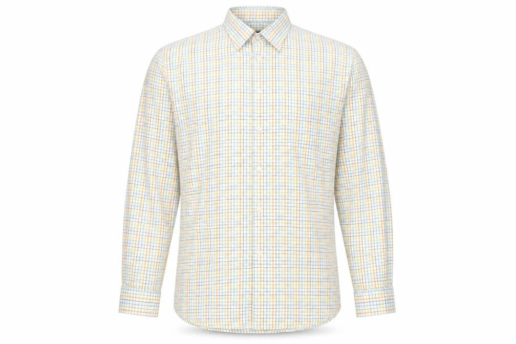 C&H Men's Checkered Slim Fit Long Sleeve Shirt