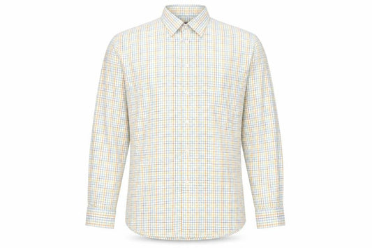 C&H Men's Checkered Slim Fit Long Sleeve Shirt