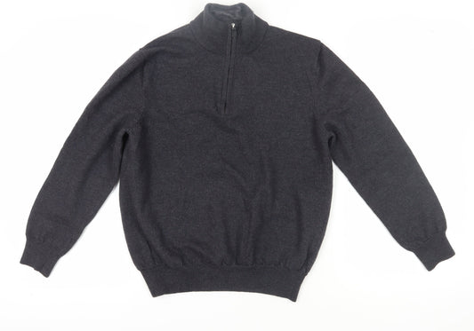 Black Brown 1826 Boys Black Pullover Jumper High Neck L