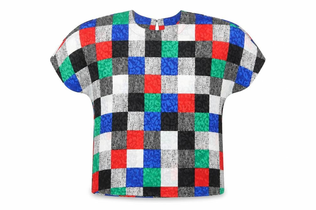 Nicola Women’s Multicoloured Check T-Shirt L