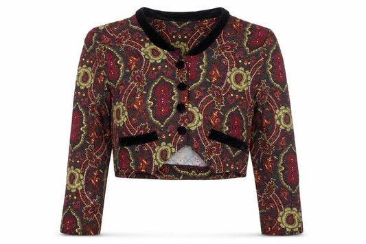 L.G. Star Women’s Multicoloured Paisley Cropped Jacket, Size 12
