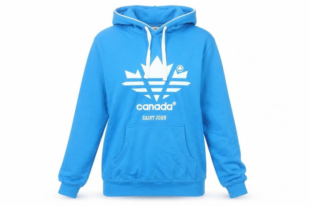 Ideal Blue Unisex L Pullover Hoodie, Logo, Casual
