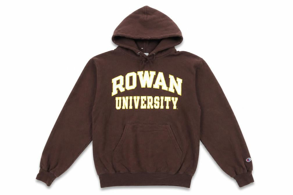 Champion Unisex Brown S Pullover Hoodie with Logo