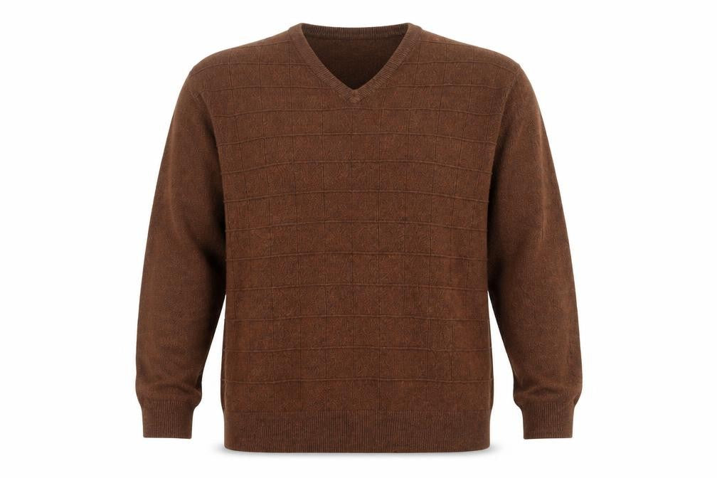 Dockers Men's Brown Pullover V-Neck Jumper XL