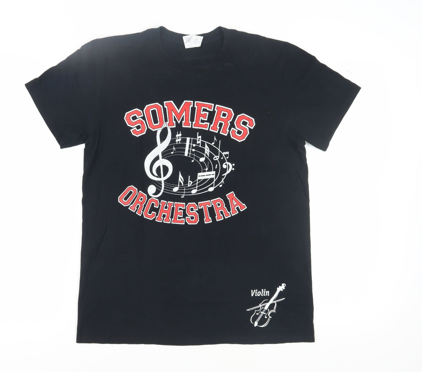 Gildan Black Orchestra T-Shirt Medium Music Theme