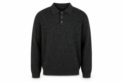Dockers Men's Green Collared Pullover Jumper, L