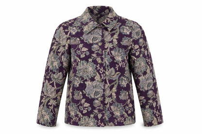 Susan Graver Women’s Purple Floral Blazer XS