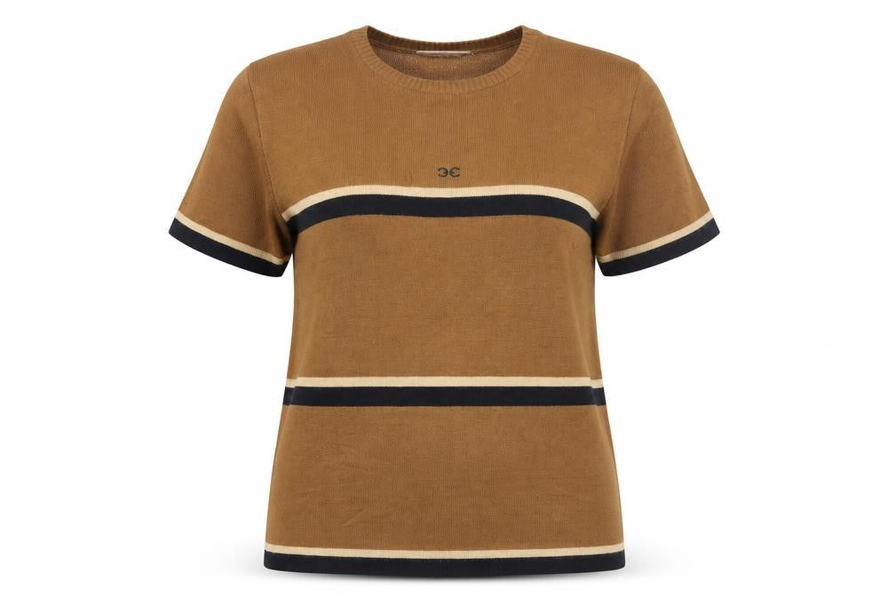Escolá Women's Brown Pullover Jumper, Crew Neck, Size 14