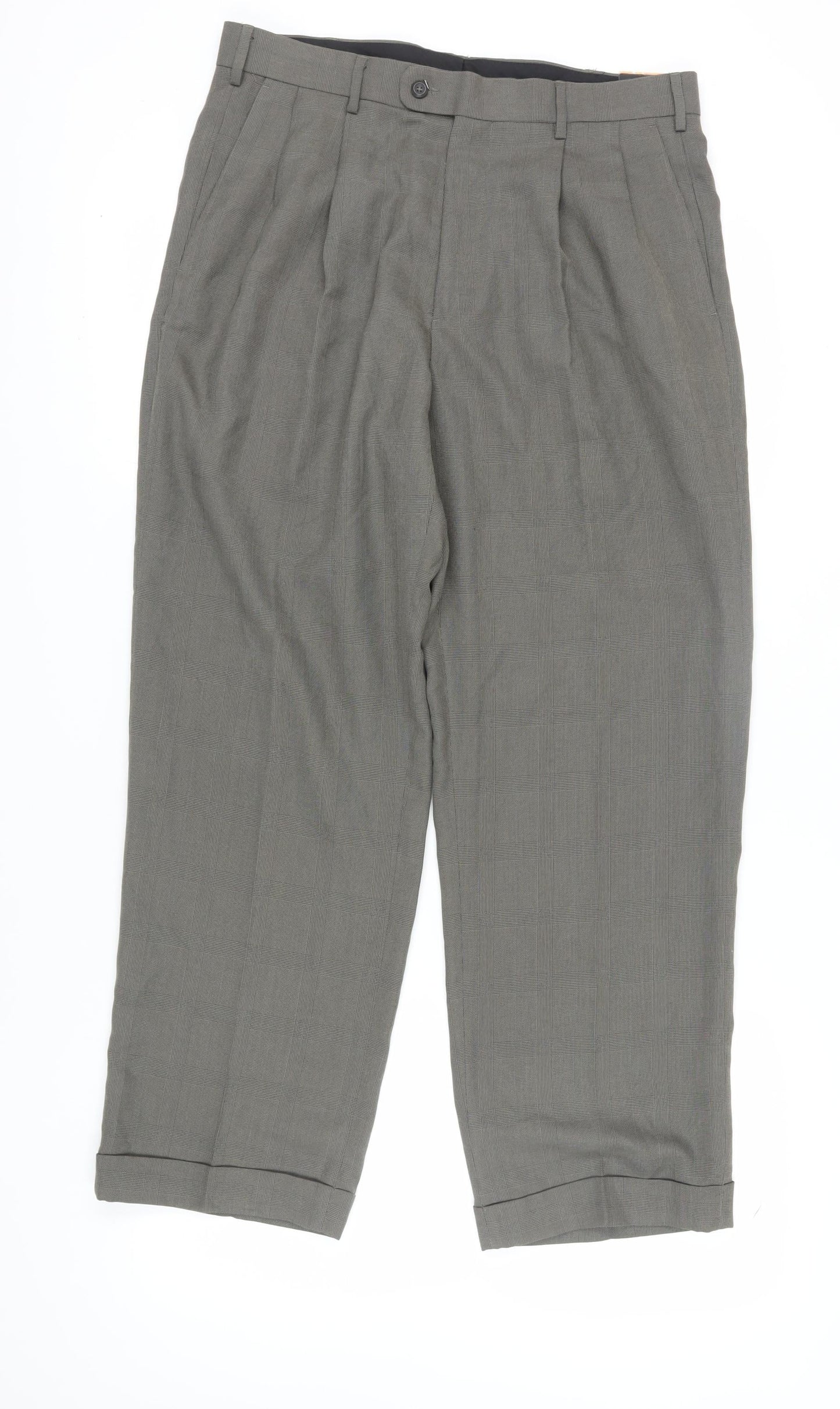 AXIST Men's Green Dress Pants, Size 33, Formal Wear