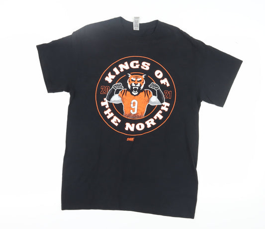 Gildan Men's Black Medium Sports Graphic T-Shirt