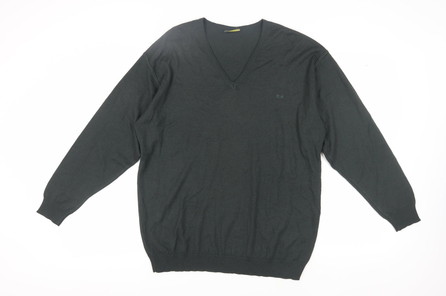 Bardas Men's Black Acrylic V-Neck Pullover XL