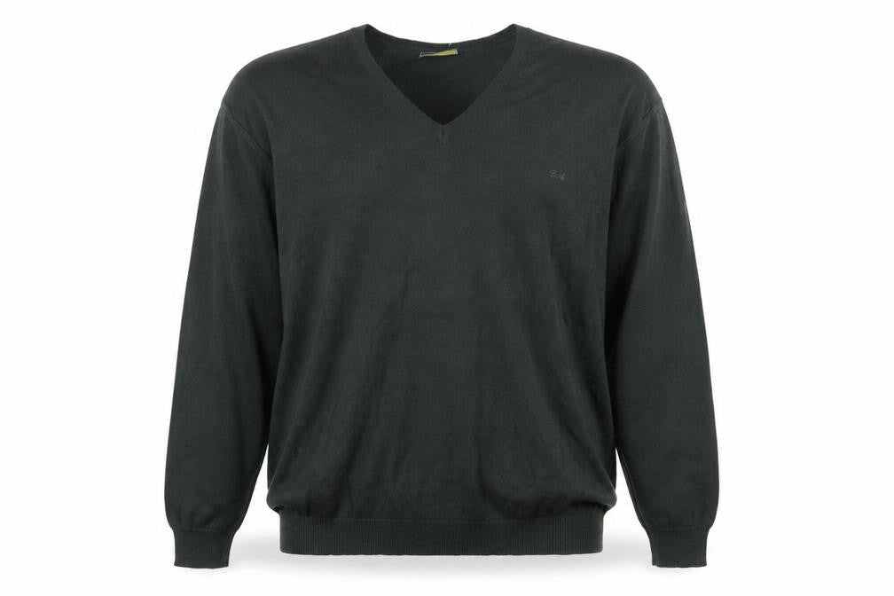 Bardas Men's Black Acrylic V-Neck Pullover XL