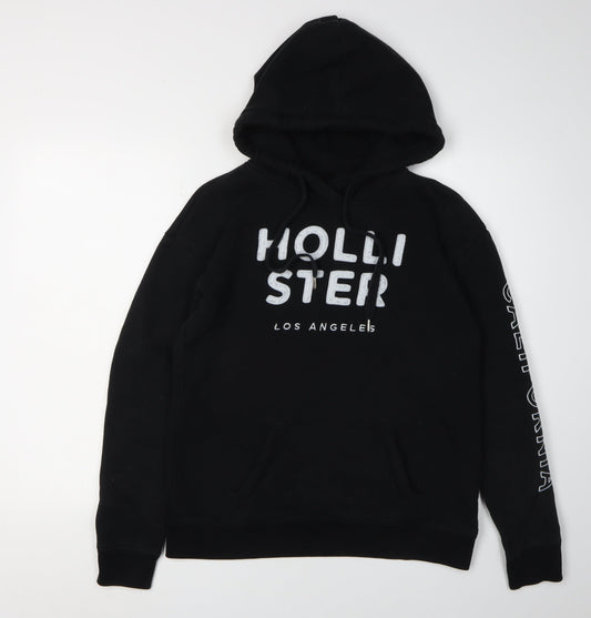 Hollister Men's Black Pullover Hoodie, Size S