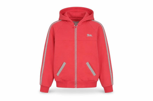 Lonsdale Girls Red Full Zip Hoodie 11-12 Years Casual Wear